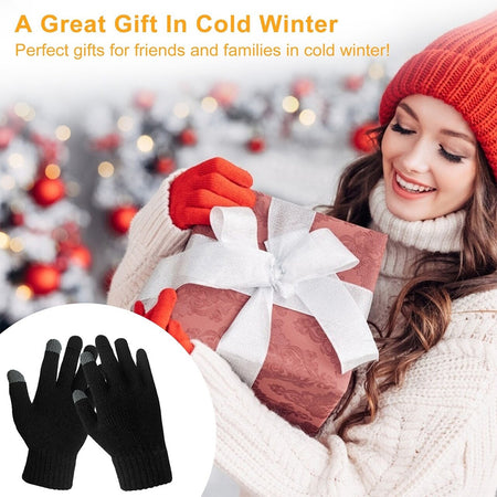 Touch Screen Winter Gloves (One Size / Unisex) - Black