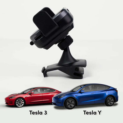 Fast Wireless Car Charger Mount for Tesla Model 3 and Y - Mini Grip Cradle Version 2.0