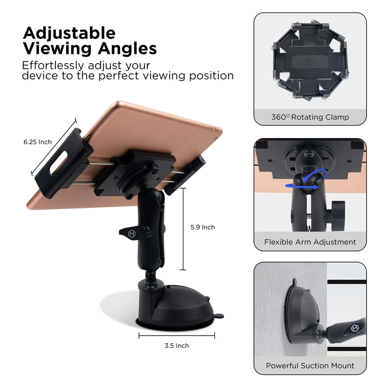 Quick Lock Single Suction Cup iPad Holder