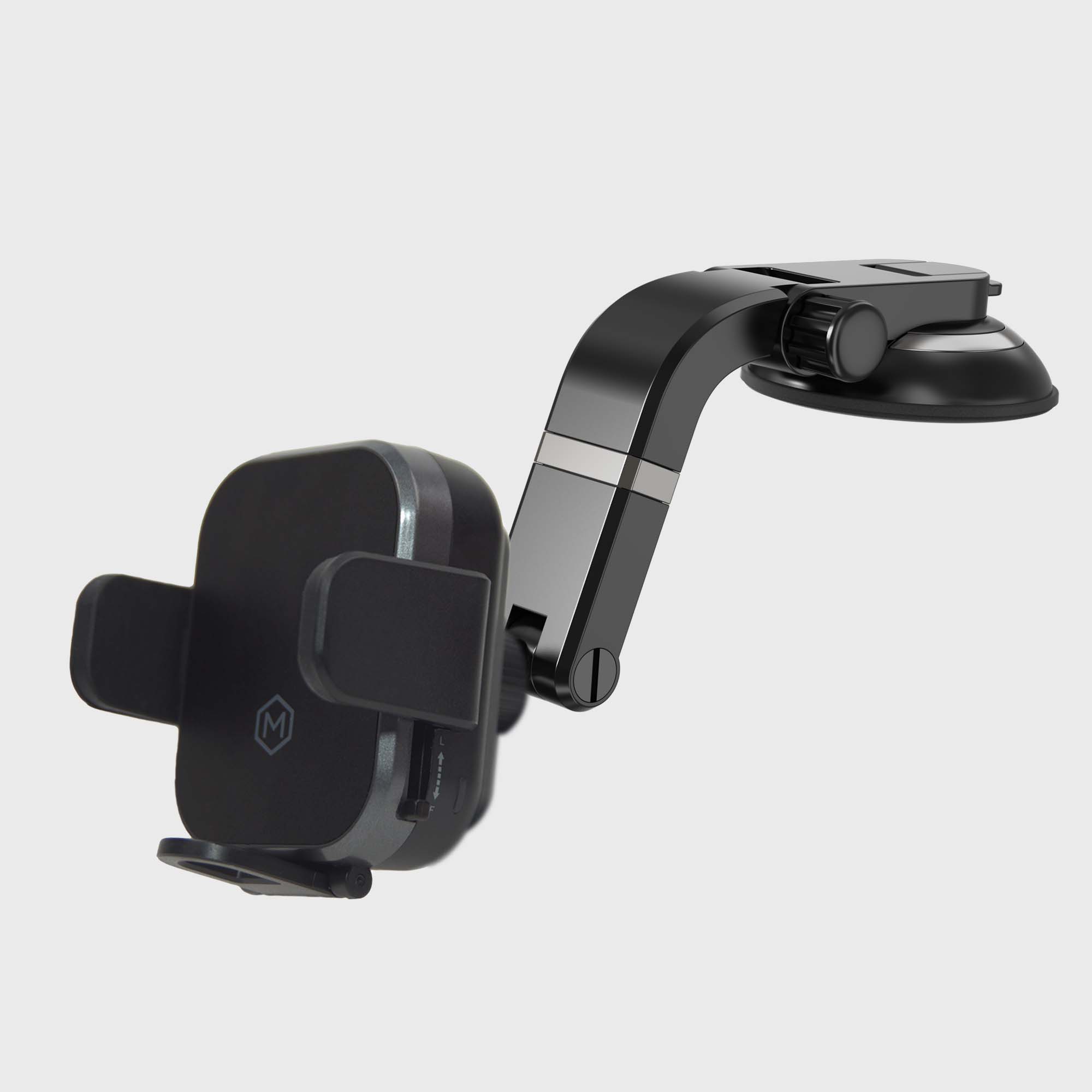 Mini Grip Fast Wireless Car Charger Mount with Multi-Angle Adjustable Suction Cup