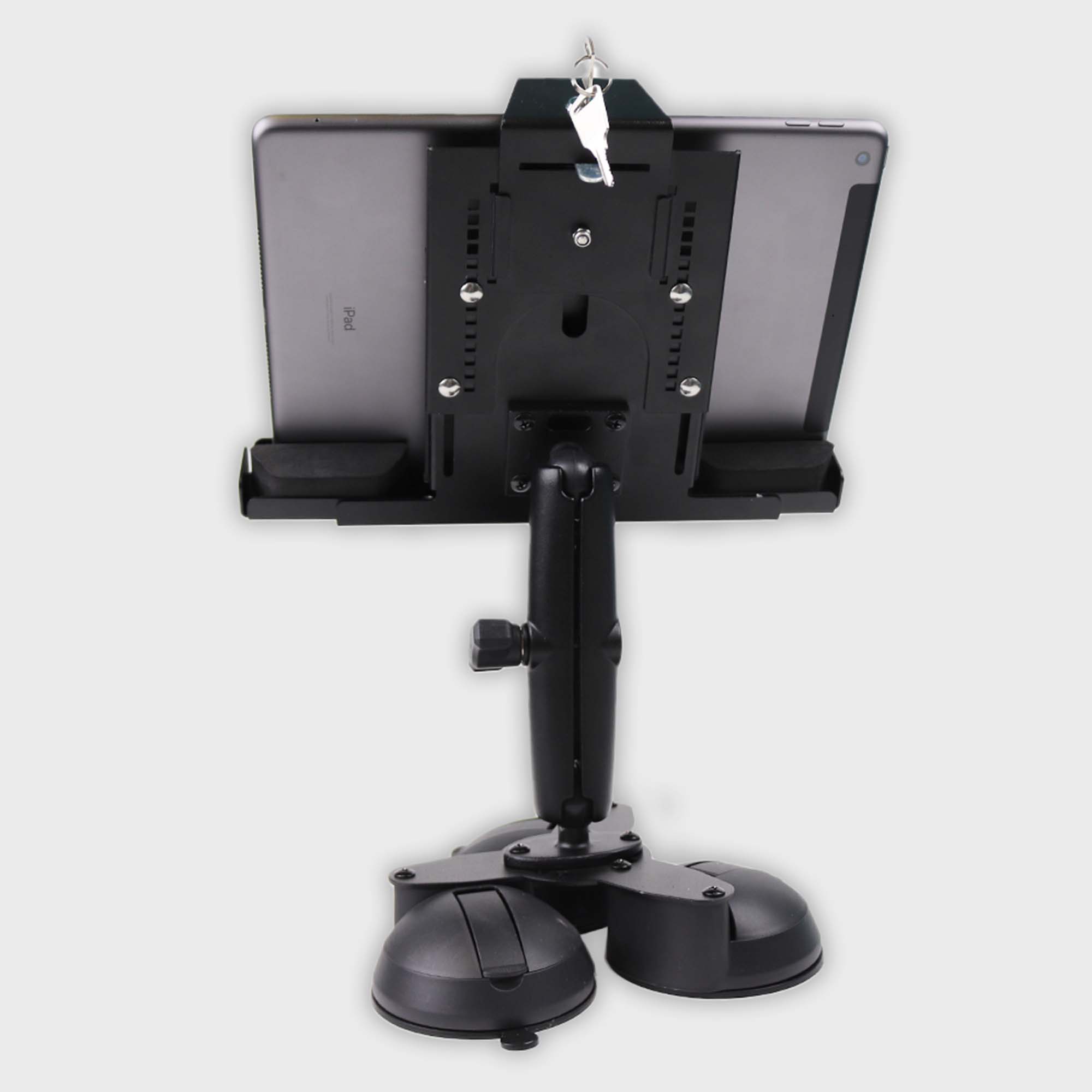 Mighty Mount® 9" to 13" Triple Suction Cup Metal Locking iPad / Tablet Holder