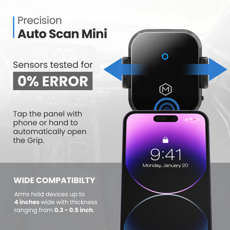 Mini Grip Fast Wireless Car Charger Mount with Multi-Angle Adjustable Suction Cup