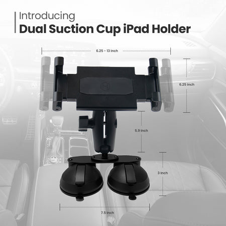 Quick Lock Dual Suction Cup iPad Holder