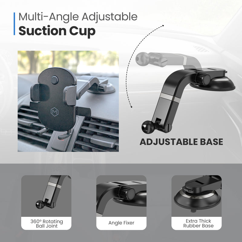 Grip Cradle Mount with Multi-Angle Adjustable Suction Cup