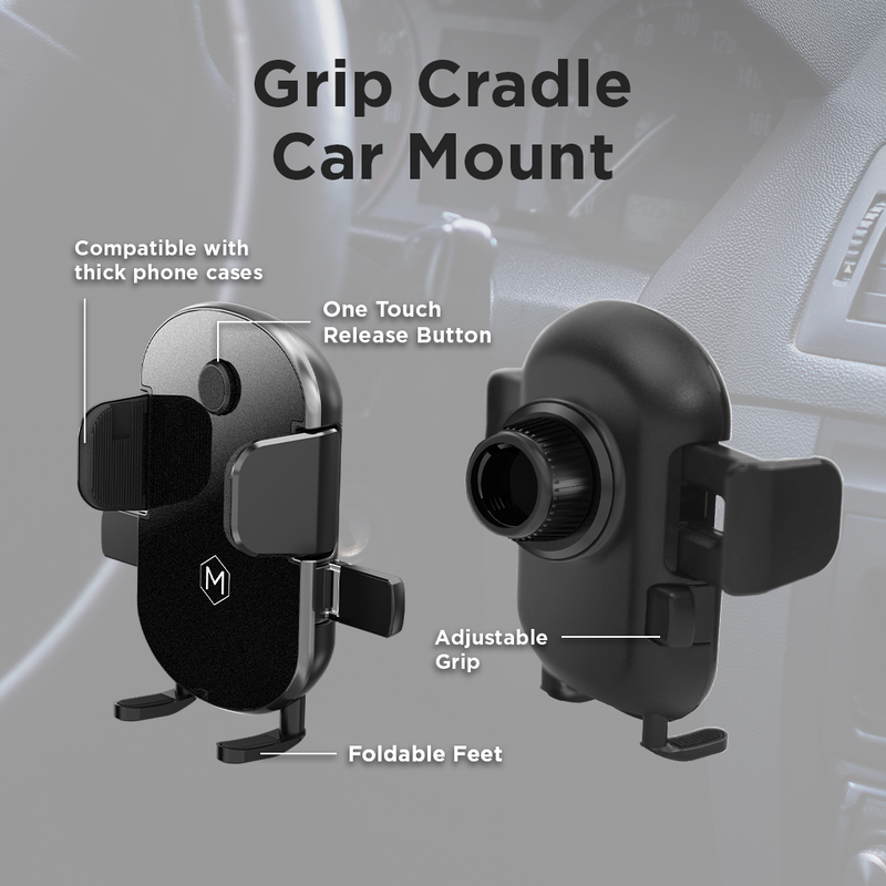 Grip Cradle Mount with Drill Base AMPS Mounting Plate