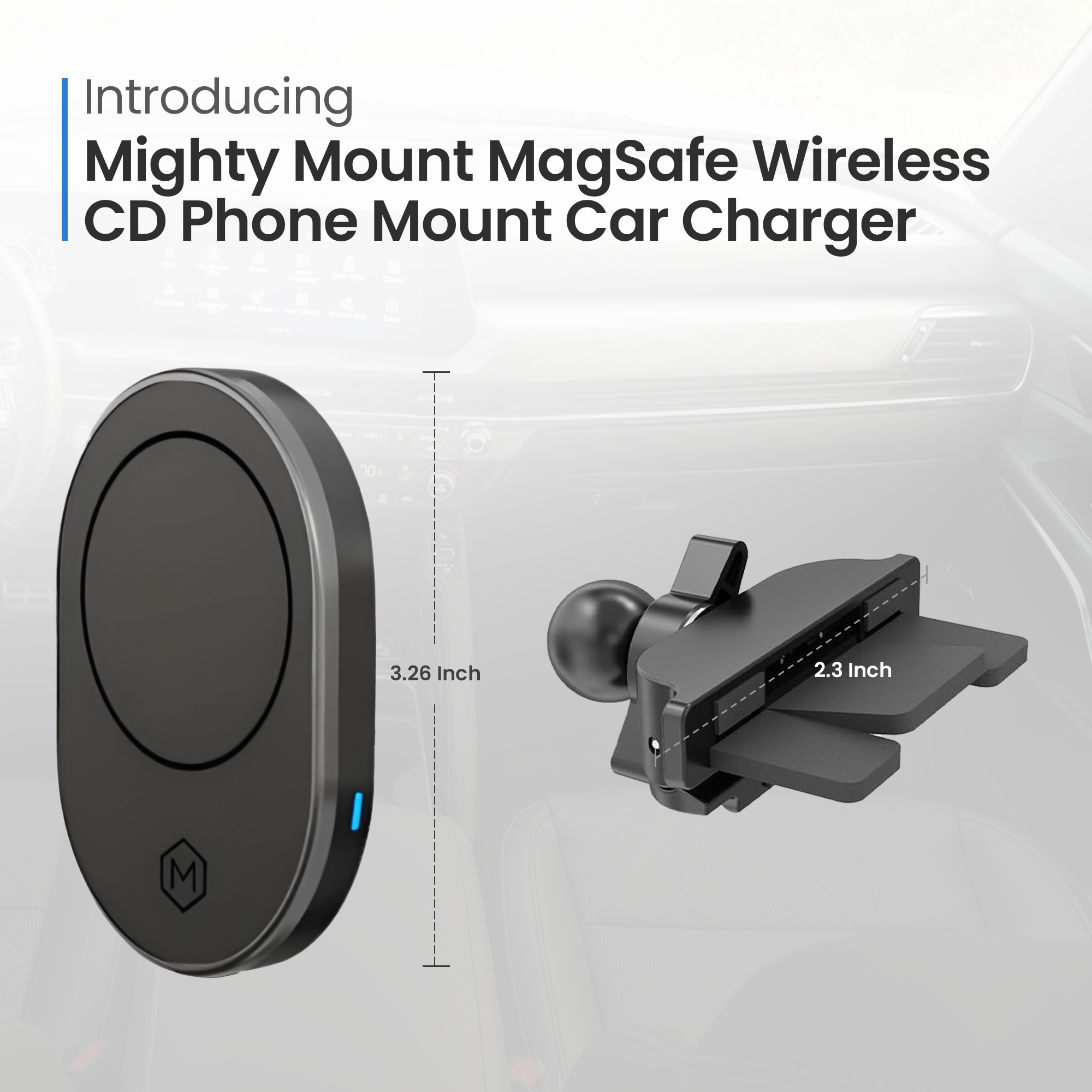 MagSafe Wireless CD Phone Mount Car Charger (Version 2.0)