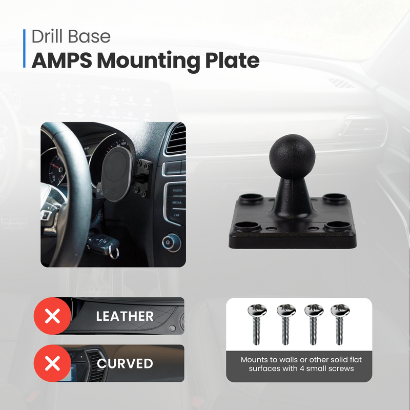 MagSafe Magnetic Mount with Drill Base AMPS Mounting Plate