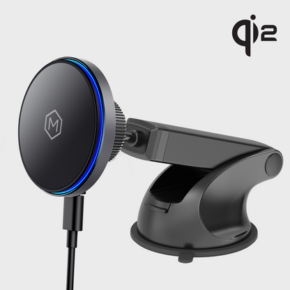 Mag Switch Qi2 Wireless Charger & Telescopic Suction Cup Mount