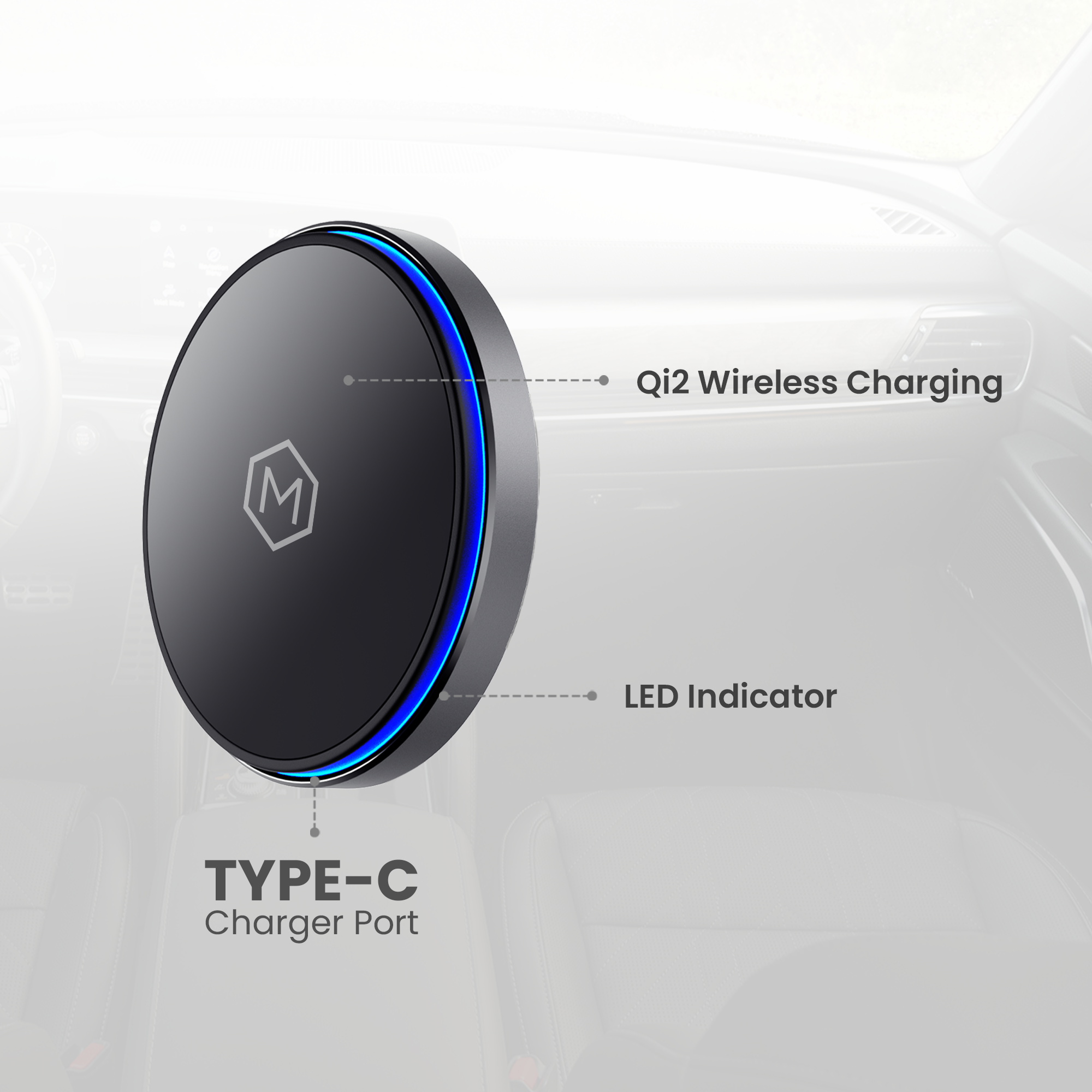 Mag Switch Qi2 Wireless Charger & Vent Mount