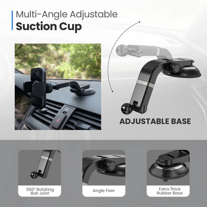 One Touch Cradle Mount with Multi-Angle Adjustable Suction Cup