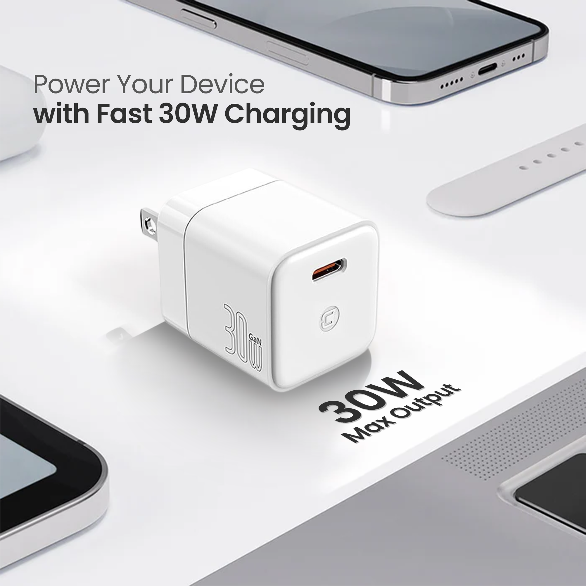 GaN 30W Fast Wall Charger