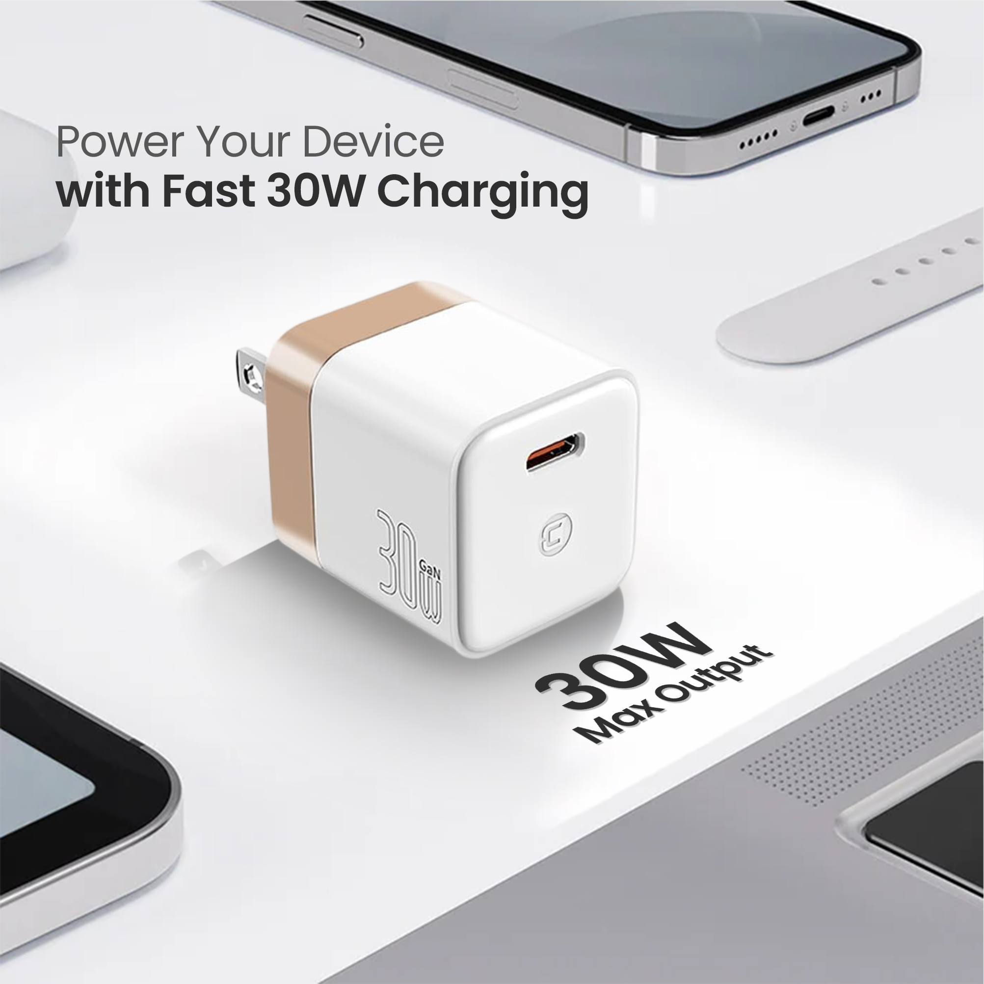 GaN 30W Fast Wall Charger