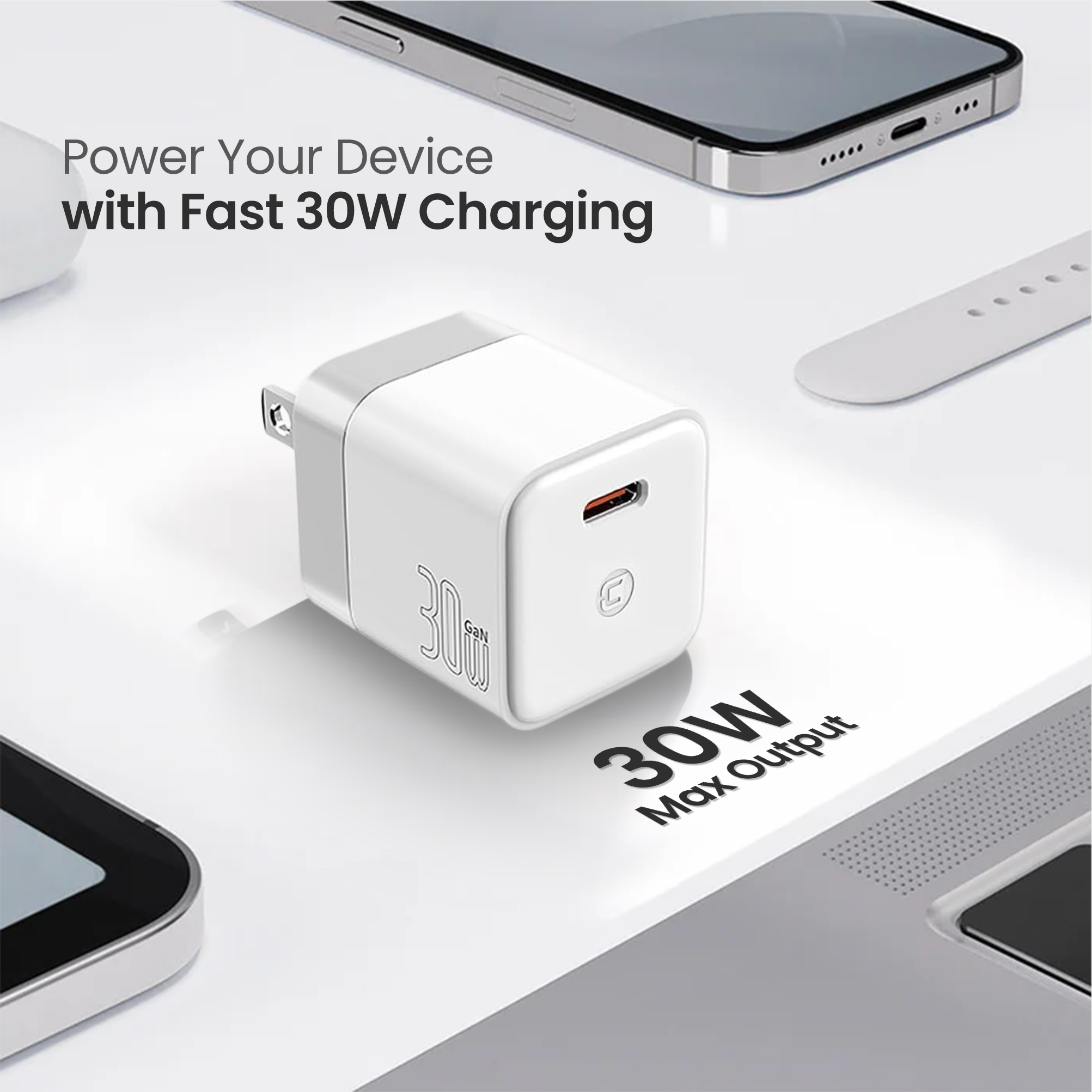 GaN 30W Fast Wall Charger