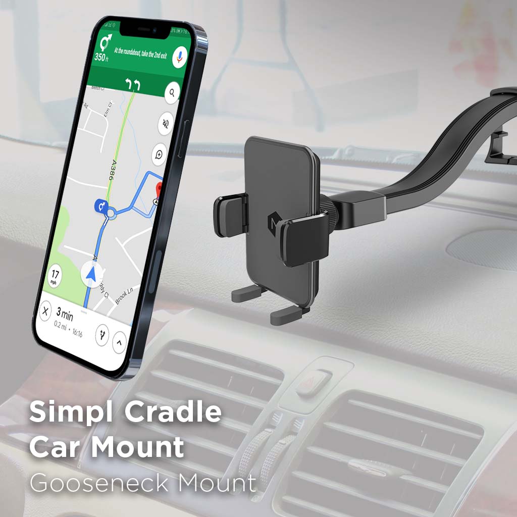 Simpl Cradle Flexible Gooseneck Dash Mount