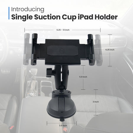 Quick Lock Single Suction Cup iPad Holder