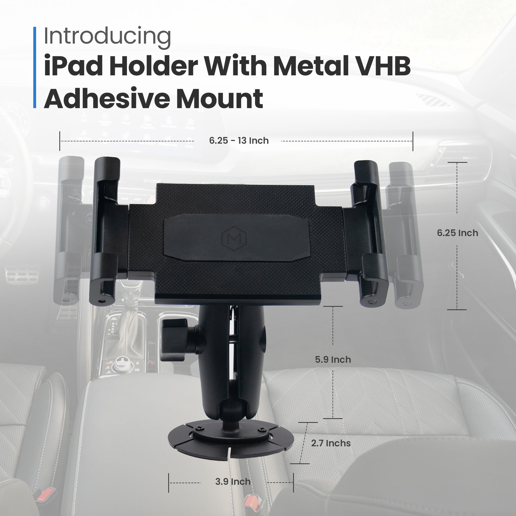 iPad Holder With Metal VHB Mounting Plate