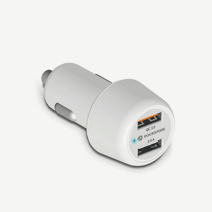 J3 Dual Port - Qualcomm 3.0 + 2.4 USB Quick Car Charger