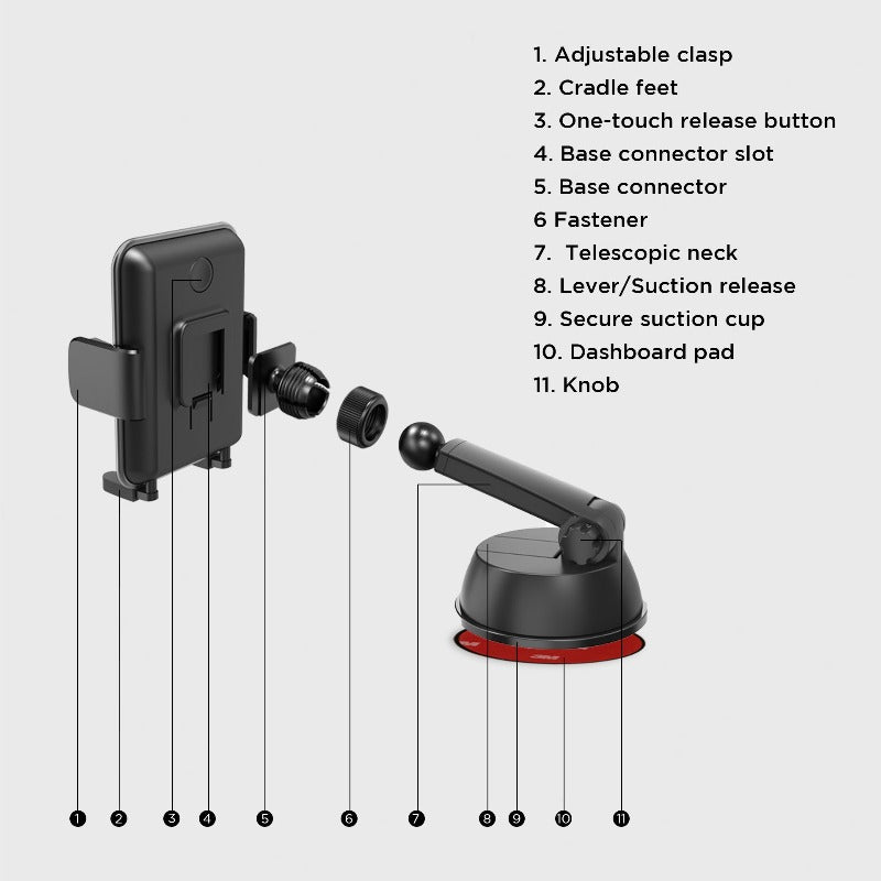 Dash & Windshield Car Phone Holder - Car Mount | Mighty Mount (suction cup phone holders)