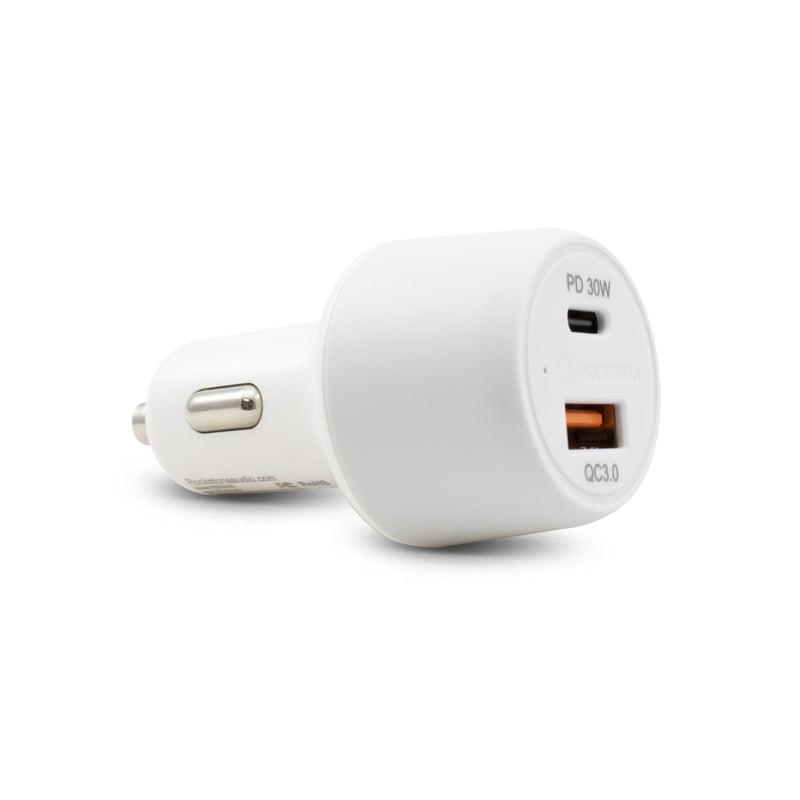 PD Dual Port Car Charger - PD 30W + Qualcomm 3.0 USB