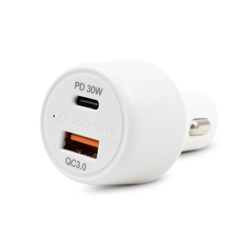 PD Dual Port Car Charger - PD 30W + Qualcomm 3.0 USB